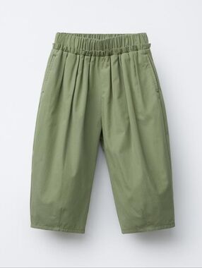Zara 3T Green Balloon, Barrel Leg, Wide Leg Pants